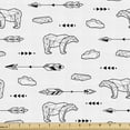 thumbnail image 1 of Ambesonne Polar Bear Fabric by the Yard Upholstery, Tribal Arrows Arctic, 1 Yard, Black and White, 1 of 4