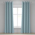 thumbnail image 1 of Ambesonne Polar Bear Grommet Curtain, Artic Animal Layout, 50" x 108", Pale Blue White Black, 1 of 6