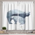 thumbnail image 1 of Ambesonne Polar Bear Kitchen Curtains, Nordic Animal Art, 55"x39", Pale Grey Grey, 1 of 2