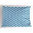 thumbnail image 1 of Ambesonne Polar Bear Pillow Sham, Cold Lands Mammals, 36" X 20", Pale Blue White, 1 of 2