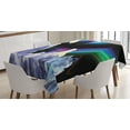 thumbnail image 1 of Ambesonne Polar Bear Tablecloth Rectangular Table Cover, Aurora Borealis Ice, 60"x90", Multicolor, 1 of 4