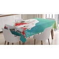 thumbnail image 1 of Ambesonne Polar Bear Tablecloth Rectangular Table Cover, Parenthood and Xmas, 60"x84", Multicolor, 1 of 4