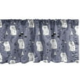 thumbnail image 1 of Ambesonne Polar Bear Window Valance, Arctic Mountain Tree, 54" X 18", Ceil Blue White, 1 of 3