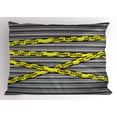 thumbnail image 1 of Ambesonne Police Pillow Sham, Do Not Pass Wraps, 36" X 20", Yellow Black Grey, 1 of 2