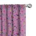 thumbnail image 1 of Ambesonne Polka Dot 4-Panel Curtains, Scattered Circles Plot, 56"x63", Pink Teal Magenta, 1 of 4