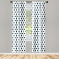 thumbnail image 1 of Ambesonne Polka Dot Curtains, Rounds Retro Design Art, Pair of 28"x63", Petrol Blue, 1 of 2