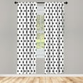 thumbnail image 1 of Ambesonne Polka Dot Curtains, Rounds Retro Design Art, Pair of 28"x95", Black White, 1 of 2