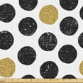 thumbnail image 1 of Ambesonne Polka Dot Fabric by the Yard Upholstery, Grungy and Glamour Rounds, 3 Yards, Grey Dark Mustard, 1 of 1