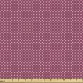 thumbnail image 1 of Ambesonne Polka Dot Fabric by the Yard Upholstery, Vintage Abstract Circles, 5 Yards, Dried Rose Blush and Purple, 1 of 5
