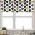 thumbnail image 1 of Ambesonne Polka Dot Valance Pack of 2, Grungy and Glamour Rounds, 54"X12", Grey Dark Mustard, 1 of 5
