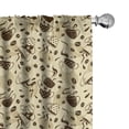 thumbnail image 1 of Ambesonne Polka Dots Window Curtains, Brown Coffee Cups, Each 28" W x 95" L, Cream and Brown, 1 of 5