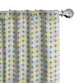 thumbnail image 1 of Ambesonne Polka Dots Window Curtains, Pastel Colors Circle Art, Each 28" W x 95" L, Pale Yellow Green Pink, 1 of 4