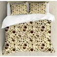 thumbnail image 1 of Ambesonne Polka Dots Duvet Cover Set, Brown Coffee Cups, 2-Calking, Cream and Brown, 1 of 6