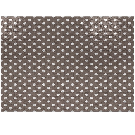 Ambesonne Polka Dots Jigsaw Puzzle Durable Cardboard, European Motifs Dots, 1000 pcs, Warm Taupe and White