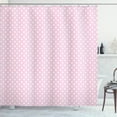 thumbnail image 1 of Ambesonne Polka Dots Shower Curtain, Vintage Nursey, 69"Wx75"L, White and Pink, 1 of 5