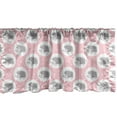 thumbnail image 1 of Ambesonne Polka Dots Window Valance, Hand Drawn Hedgehogs in Rounds Nursery Animal Themed Pastel Pattern, Curtain Valance for Kitchen Bedroom Decor with Rod Pocket, 54" X 12", Rose Pale Grey White, 1 of 2