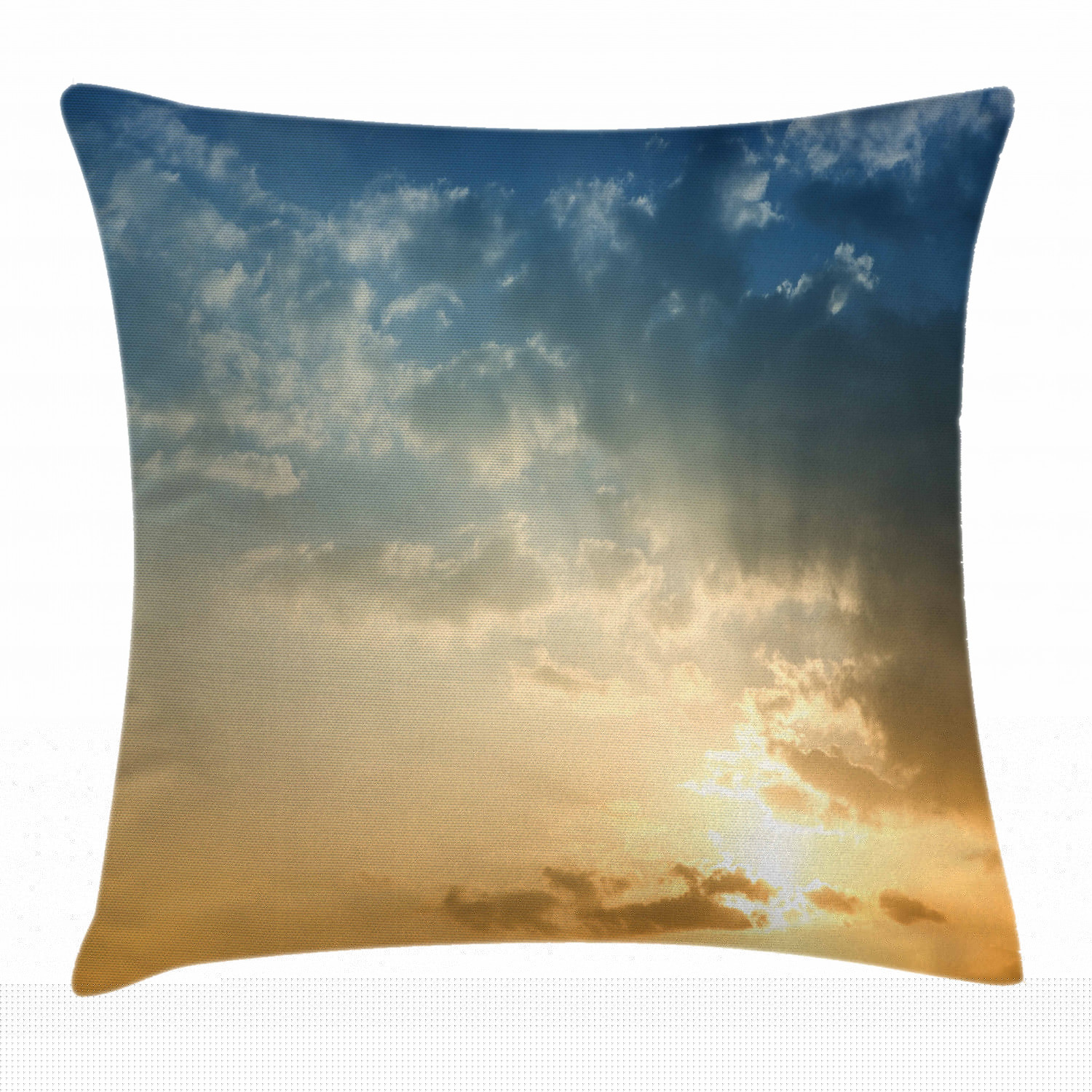 thumbnail image 1 of Ambesonne Polyester Pillow Cushion Cover, 18" x 18", Blue/Yellow, 1 of 2