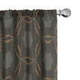 thumbnail image 1 of Ambesonne Polygons 4-Panel Curtains, Bars and Concave Shapes, 56"x84", Dark Sepia Burnt Sienna, 1 of 4