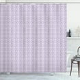 thumbnail image 1 of Ambesonne Polygons Shower Curtain, Monotone Striped Triangles, 69"Wx70"L, Lavender White, 1 of 5