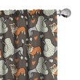 thumbnail image 1 of Ambesonne Poodle Curtains, Doodle Bulldog and Hearts, Pair of 28"x63", Cocoa Multicolor, 1 of 5