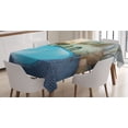 thumbnail image 1 of Ambesonne Pool Tablecloth Rectangular Table Cover, Spa Resort Relaxing, 60"x84", Blue Aqua Beige, 1 of 4