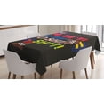 thumbnail image 1 of Ambesonne Poop Emoji Tablecloth Rectangular Table Cover, Curious Whimsical Poos, 52"x70", Dark Taupe and Dark Lavender, 1 of 4