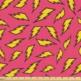 thumbnail image 1 of Ambesonne Pop Art Fabric by the Yard Upholstery, Colorful Thunder Bolt Forms, 1 Yard, Dark Coral Yellow Black, 1 of 5