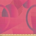 thumbnail image 1 of Ambesonne Pop Culture Fabric by the Yard Upholstery, Circle Line Silhouette, 2 Yards, Pastel Pink Dark Coral, 1 of 5