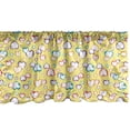 thumbnail image 1 of Ambesonne Pop Culture Window Valance, Grunge Outlined Hearts, 42" x 12", Pastel Yellow Multicolor, 1 of 2