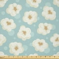 thumbnail image 1 of Ambesonne Popcorn Fabric by the Yard Microfiber, Movie Night Cinema Snack, 2 Yards, Eggshell Tan Pale Blue, 1 of 4