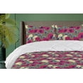 thumbnail image 1 of Ambesonne Poppy Down Alternative Quilt Comforter, Floral Composition Garden, King, Pale Yellow Magenta, 1 of 5