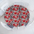 thumbnail image 1 of Ambesonne Poppy Fitted Round Tablecloth, Flowers Seasonal Design Retro, 40"- 44" Diameter, Warm Taupe and Dark Coral, 1 of 5