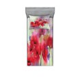 thumbnail image 1 of Ambesonne Poppy Flower Fitted Sheet & Pillow Sham Set, Spring Flowers Romance, Twinxl, Lavender and Red, 1 of 2