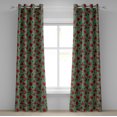 thumbnail image 1 of Ambesonne Poppy Flower Grommet Curtain, Ballerina Style Twigs, 50" x 84", Green Chestnut Brown Red, 1 of 6