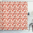 thumbnail image 1 of Ambesonne Poppy Flower Shower Curtain, Buds and Blossoms Art, 69"Wx70"L, Dark Coral Reseda Green, 1 of 3