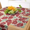 thumbnail image 1 of Ambesonne Poppy Flower Table Runner & Placemats, Spring Garden Art, Placemat 4 pcs + Runner 12"x72", Mint Green Beige, 1 of 2