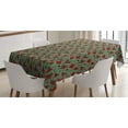 thumbnail image 1 of Ambesonne Poppy Flower Tablecloth Rectangular Table Cover, Ballerina Style Twigs, 52"x70", Green Chestnut Brown Red, 1 of 4