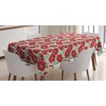 thumbnail image 1 of Ambesonne Poppy Flower Tablecloth Rectangular Table Cover, Spring Garden Art, 52"x70", Mint Green Beige, 1 of 4