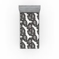 thumbnail image 1 of Ambesonne Poppy Pattern Fitted Sheet, Modern Floral Neutral, Twin Size, Dimgray Coconut, 1 of 5
