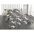 thumbnail image 1 of Ambesonne Poppy Pattern Quilted Coverlet 2 Pcs, Modern Floral Neutral, Twin Size, Dimgray Coconut, 1 of 4