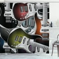 thumbnail image 1 of Ambesonne Popstar Party Shower Curtain, Colorful Guitars, 69"Wx84"L, Multicolor, 1 of 3