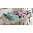 thumbnail image 1 of Ambesonne Popstar Party Tablecloth Rectangular Table Cover, Grunge Retro Star, 52"x70", Pale Pink Pale Blue, 1 of 4