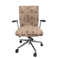 thumbnail image 1 of Ambesonne Prehistoric Art Office Chair Cover Stretchable High Back, Ethnic Triangle Motif, Ecru Brown, 1 of 1