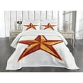thumbnail image 1 of Ambesonne Prehistoric Country Quilted Bedspread Set 3 Pcs, Grunge Retro, Queen Size, Redwood Marigold, 1 of 5
