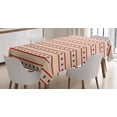 thumbnail image 1 of Ambesonne Prehistoric Country Tablecloth Rectangular Table Cover, Nostalgic USA, 60"x90", Navy Blue Cream Red, 1 of 4