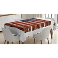 thumbnail image 1 of Ambesonne Prehistoric Country Tablecloth Rectangular Table Cover, Rustic Flag, 52"x70", Multicolor, 1 of 4