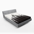 thumbnail image 1 of Ambesonne Prehistoric Fitted Sheet, Fir Forest Boho Drawing, Queen Size, Dimgrey, 1 of 2