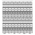 thumbnail image 1 of Ambesonne Prehistoric Shower Curtain, Sun Triangles Borders, 69"Wx84"L, Black White, 1 of 2