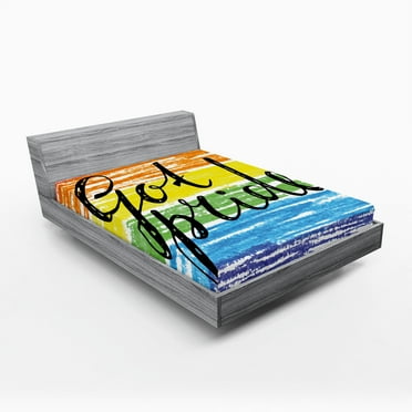 Ambesonne Pride Fitted Sheet, Got Pride Sketchy Art, Full Size, Multicolor