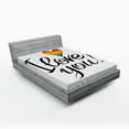 thumbnail image 1 of Ambesonne Pride Fitted Sheet, Heart Gay Couples Love, Full Size, Multicolor, 1 of 2